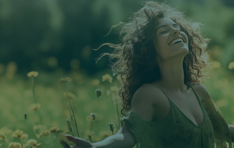 Person in a field